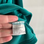 VINTAGE 90s Together Teal Velvet Blouse With lace Embroidery collared Green Size L Photo 7