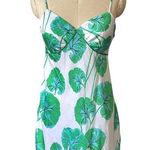 Diane von Furstenberg DVF Target Slip Dress in Geranium Leaf Satin Size Small Green Photo 0