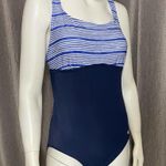 Nike  Heather Stripe Crossback One Piece Swimsuit Photo 4