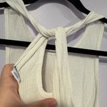 Old Navy White ribbed‎ knit twist back tank top Photo 3