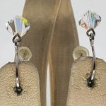 Sterling Silver Dangling Crystal Hook Earrings Photo 0