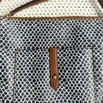 Fossil  Gemma Blue White Mermaid Fish Scale Print Coated Canvas Small Crossbody Photo 6