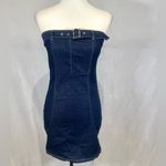 Strapless Tube Mini Denim Dress Size Medium NWOT Blue Photo 1