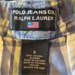 Ralph Lauren Vtg Polo Jeans Co Plaid Shorts Womens Sz 6 Blue Green Chinos Preppy Photo 5