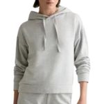 Quince  Super Soft Fleece Pullover Hoodie Sweatshirt Heather Grey Size M Photo 0