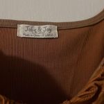 Jolie & Joy orange chocolate bodycon dress ruching down XL Photo 3