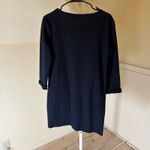 Anthropologie Tabitha Webb EUC Women's Waffle Knit Shift Dress Ruffles Blue S Photo 4