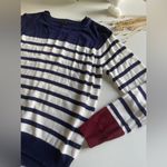 E.M Striped Sweater White Photo 4
