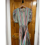 Laura Ashley EUC Vintage  1990’s Puff Sleeves Striped Pattern Tea Dress Size 10 Photo 1
