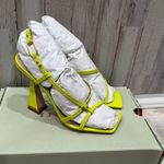 Ted Baker New! Lime Leather Cayena Block Heel Square Toe Sandals Womens Size 6.5 Photo 1