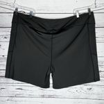 Ashley Stewart Sport NWT Size 30/32 Black Athletic Bike Shorts w/ Pockets Photo 1