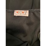 Vintage Y2K Lipstick Black Chiffon Handkerchief Hem Dress Gold Embroidery Size S Photo 6