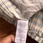 Madewell  Blue and White Striped Linen
Paperbag Cropped Pants Size Medium Photo 11