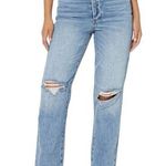 BLANK NYC In Over It Ribcage High Rise Distressed Ripped Cropped Jeans Size 27 Photo 0