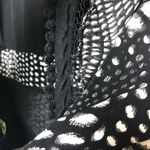 Roberto Cavalli Black & White Halter Maxi Dress with Slit Photo 4