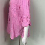 ZARA NWT  Pink Button Down Linen Top size XL Photo 6
