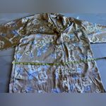 Victoria's Secret Vintage Victoria’s Secret Floral Long Sleeve Satin Nightshirt Gold Gray Size L Photo 11