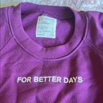 “For better days” Purple Sweatshirt with Uplifting Message Size M Photo 2