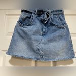 We The Free  East of Eden Paper Bag High Waist Jean Mini Skirt Size 24 Photo 2