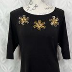 Adrienne Vittadini Adrienne‎ Vittadini Easy Luxe Beaded Neckline Tunic Sweater NWT Photo 3