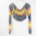 Urban Outfitters NEW Casey Cut Out Mesh Fire Crop Top & Skirt Set XL Photo 2