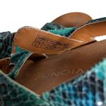 Vionic  Sandals Amber Adjustable Straps Teal Snake Embossed Womens Size 8 Photo 5