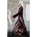 ZARA Limited Edition Long Sparkly Sequin Burgundy Dress Photo 2