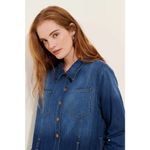 Anthropologie Pilcro Long Sleeve Belted Collared Denim Jumpsuit Coveralls Small Photo 2