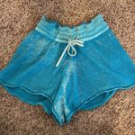 Free People  Summertime Blues Knit Shorts in Color: Blue Butterfly Combo Photo 0