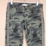 ZARA Women’s Camouflage Military Inspired Distressed Raw Hem Ankle Denim Jeans Photo 1