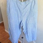 Coldwater Creek  Women's Linen Striped Baggy Relaxed Fit Capris Summer Cool PXL Photo 0