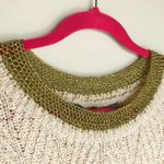 Raquel Allegra women’s Metallic open knit-trimmed distressed sweater dress XS S Photo 7