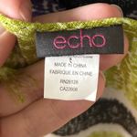 Echo Silk Cotton Wool Orange, Purple, Green Tribal Boho Mosaic Scarf Wrap Orange Photo 3