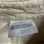 Bahar Linen 3 Quarter Sleeve Button Up Tapered Beaded Shirt Dress Womens 2 Blue Photo 12