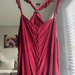 Madewell Burgundy Ruffle Sleeve Tank Top Photo 0