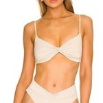 l*space L* Ringo Shimmer Bikini Top In Bone Size XL Photo 0