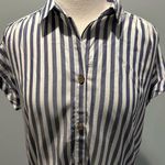 Beach Lunch Lounge Dawson Sailor Blue Striped short sleeve button up shirt Photo 3