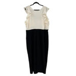 J.Crew Colorblocked Sleeveless Ruffle Jumpsuit Ivory Cream Black Plus Size 24 Photo 2