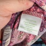 Garnet Hill Green cotton by floral robe pockets pink purple one size fits most Photo 4