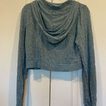 Make + Model  Zip Crop Long Sleeve Hoodie Sweater Top Blue Gaze Marl Size Medium Photo 11
