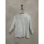 J. McLaughlin  Long Sleeve Shirt Size Large Cream Quilted Top Preppy Classic City Photo 6