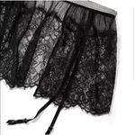 Victoria's Secret Black XS/S VERY SEXY SHINE STRAP LACE SKIRT GARTERS SHEER NWT Photo 1