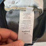 Free People  Blue Maggie Whiskered Faded Cotton Cropped Raw Hem Jeans Size 26 Photo 8