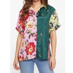 Anthropologie  Oversized Surf Shirt, Green, XS Photo 1