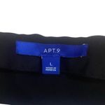 Apt. 9  black crewneck, long flow sleeve lace lined blouse large Photo 3