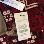 Talbots  Cream/Blue/Brown Tassel Print Wrap NWT Photo 5