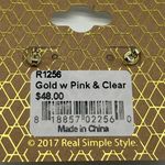 NEW REAL SIMPLE RS pink and gold fashion earrings style# R1256 Photo 5