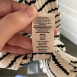 We The Free Free People White and Black Auntie Em Waffle Knit Peplum Long Sleeve Photo 8