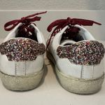 Saint Laurent Paris White Leather Glitter Diamond Patch Low Top Sneakers Size 36 Photo 5