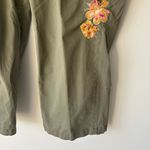 Driftwood Jeans Utility Boyfriend Crop Pant Portofino Green Floral Embroidered Photo 7